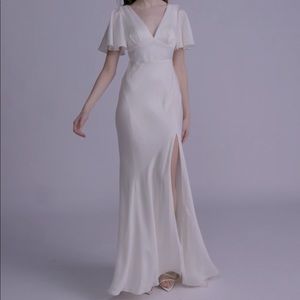 Bywatters “maverick” flutter sleeve wedding dress
